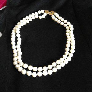 Monet double strand pearl necklace